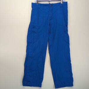 Carhartt Mens Scrub Pants Royal Blue Medium Ripstop Boot Cut 8-Pocket Cargo